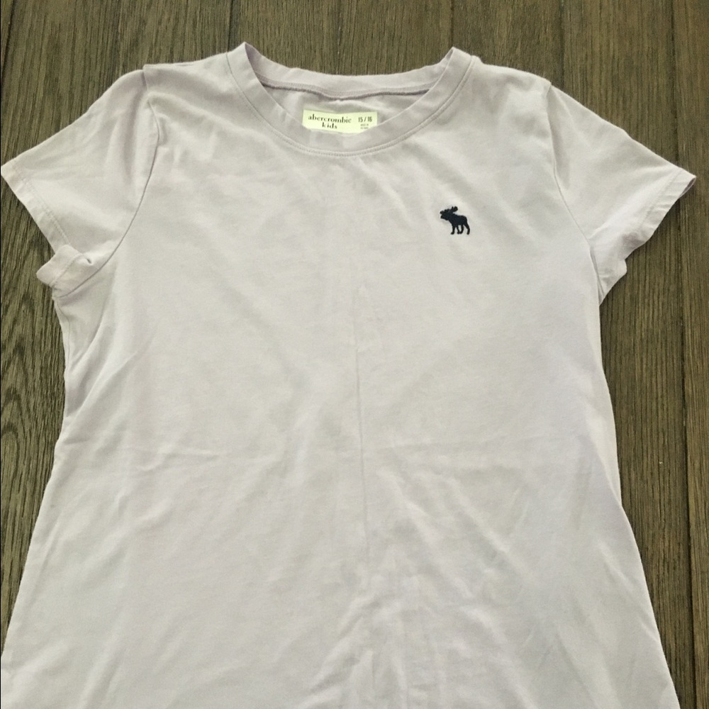 Girls Abercrombie Kids light purple & pink shirts size 15/16